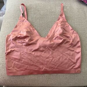 Danskin Satin Bralette in Coral